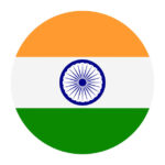 Round Icon Of Indian Flag.