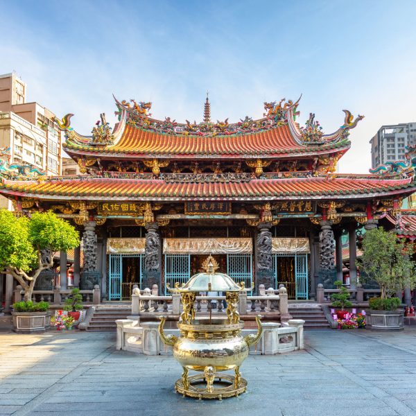 Lungshan,temple,in,taipei,taiwan.,the,chinese,text,is,"protect,the